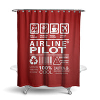Thumbnail for Airline Pilot Label Designed Shower Curtains