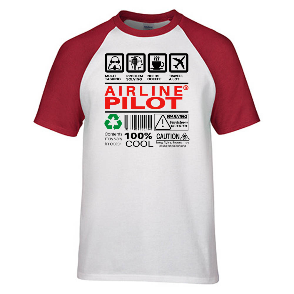 Airline Pilot Label Designed Raglan T-Shirts