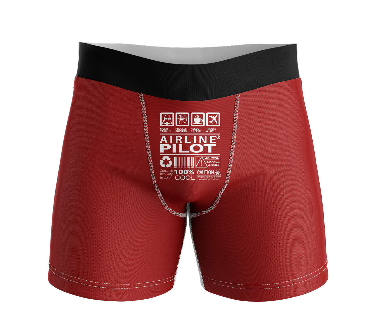 Airline Pilot Label Designed Men Boxers