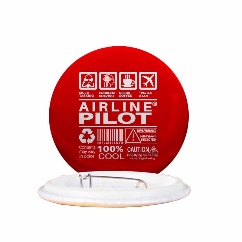 Airline Pilot Label Designed Pins