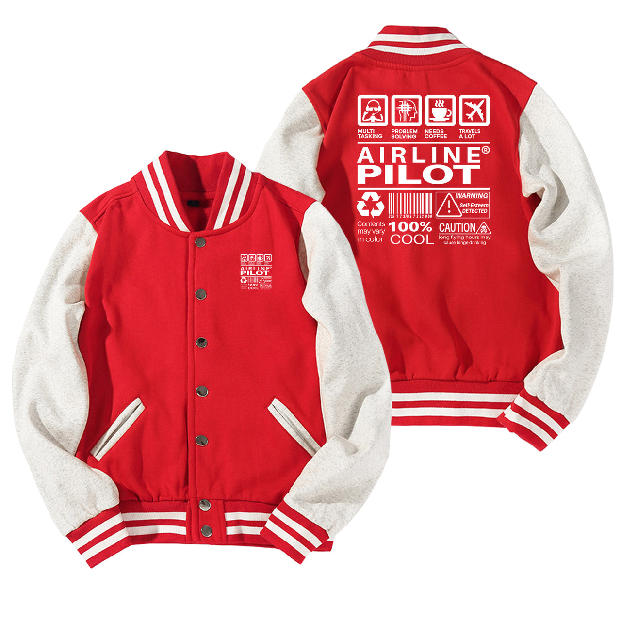 Airline Pilot Label Designed Baseball Style Jackets