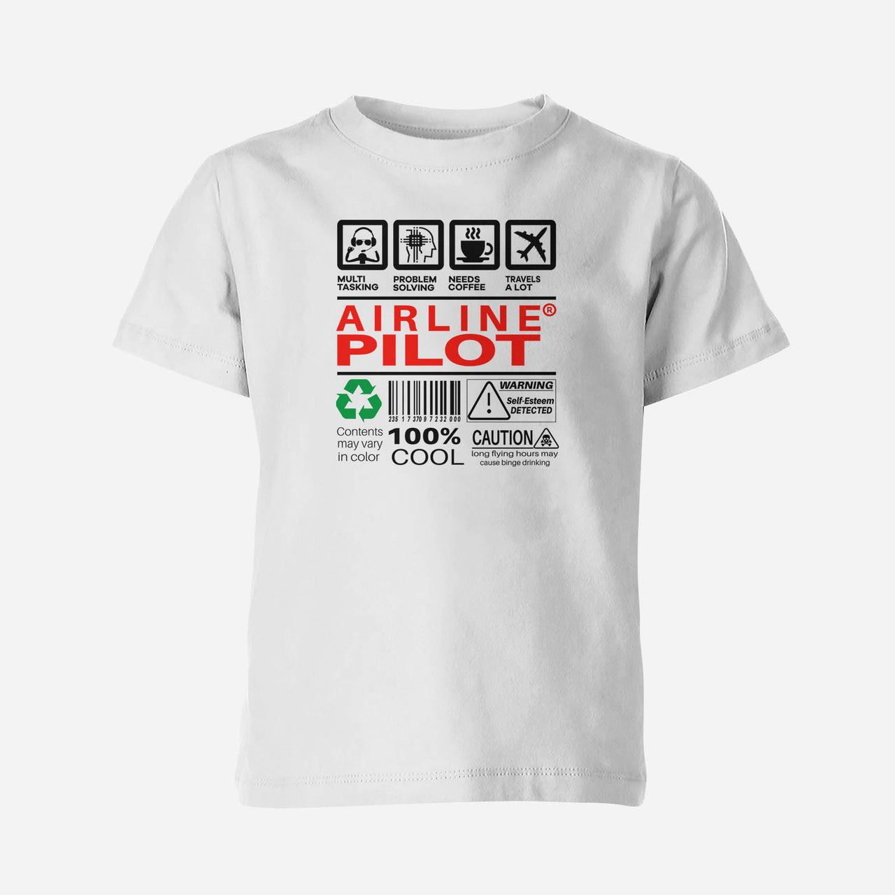 Airline Pilot Label Designed Children T-Shirts