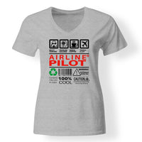 Thumbnail for Airline Pilot Label Designed V-Neck T-Shirts