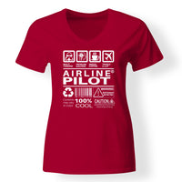 Thumbnail for Airline Pilot Label Designed V-Neck T-Shirts