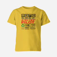 Thumbnail for Airline Pilot Label Designed Children T-Shirts