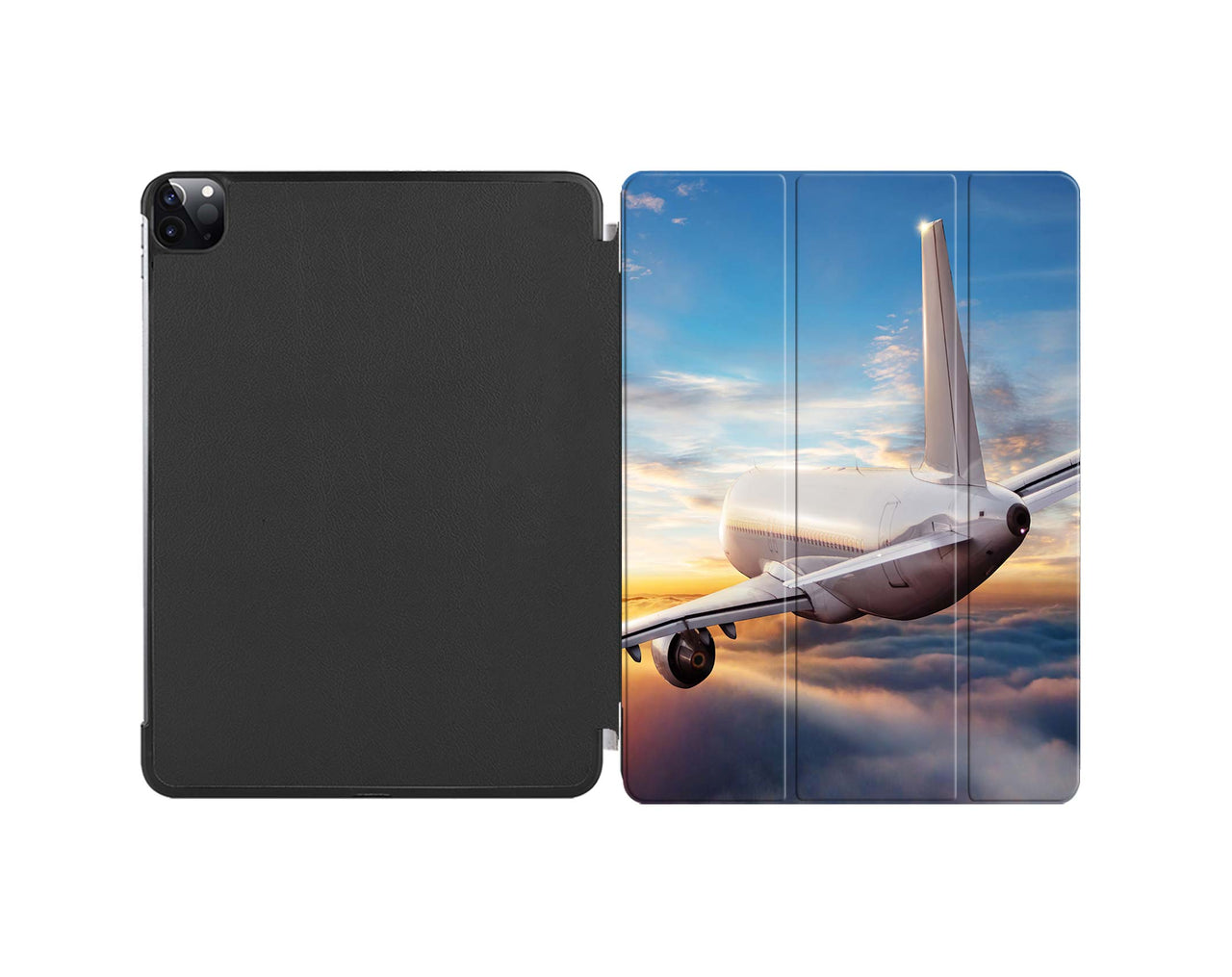 Airliner Jet Cruising over Clouds Designed iPad Cases