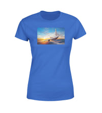 Thumbnail for Airliner Jet Cruising over Clouds Designed Women T-Shirts