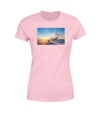 Thumbnail for Airliner Jet Cruising over Clouds Designed Women T-Shirts