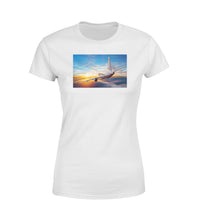 Thumbnail for Airliner Jet Cruising over Clouds Designed Women T-Shirts