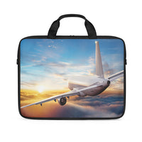 Thumbnail for Airliner Jet Cruising over Clouds Designed Laptop & Tablet Bags
