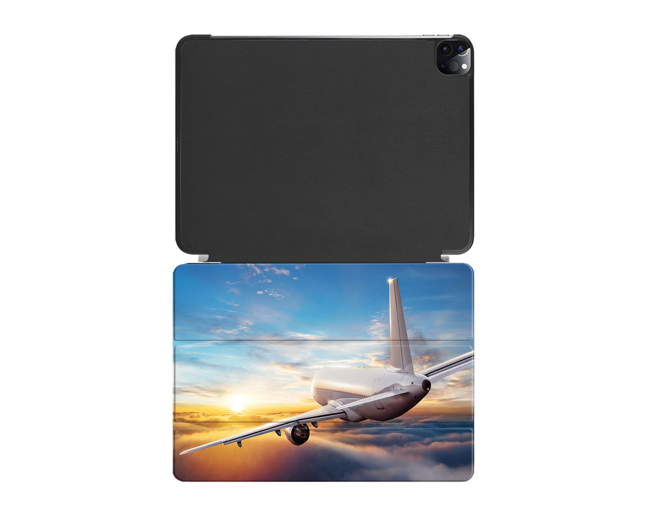 Airliner Jet Cruising over Clouds Designed iPad Cases
