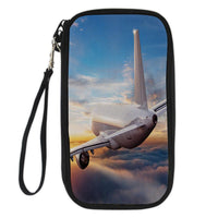 Thumbnail for Airliner Jet Cruising over Clouds Designed Travel Cases & Wallets