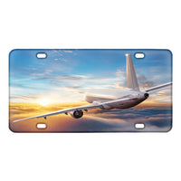 Thumbnail for Airliner Jet Cruising over Clouds Designed Metal (License) Plates