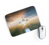 Thumbnail for Airplane Flying Over Runway Designed Mouse Pads