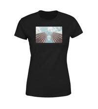 Thumbnail for Airplane Flying over Big Buildings Designed Women T-Shirts