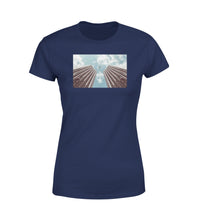 Thumbnail for Airplane Flying over Big Buildings Designed Women T-Shirts