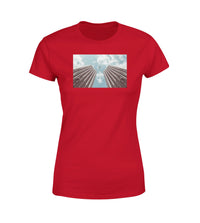 Thumbnail for Airplane Flying over Big Buildings Designed Women T-Shirts