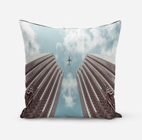 Thumbnail for Airplane Flying over Big Buildings Designed Pillows