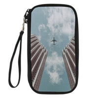 Thumbnail for Airplane Flying over Big Buildings Designed Travel Cases & Wallets
