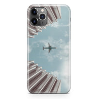 Thumbnail for Airplane Flying over Big Buildings Designed iPhone Cases