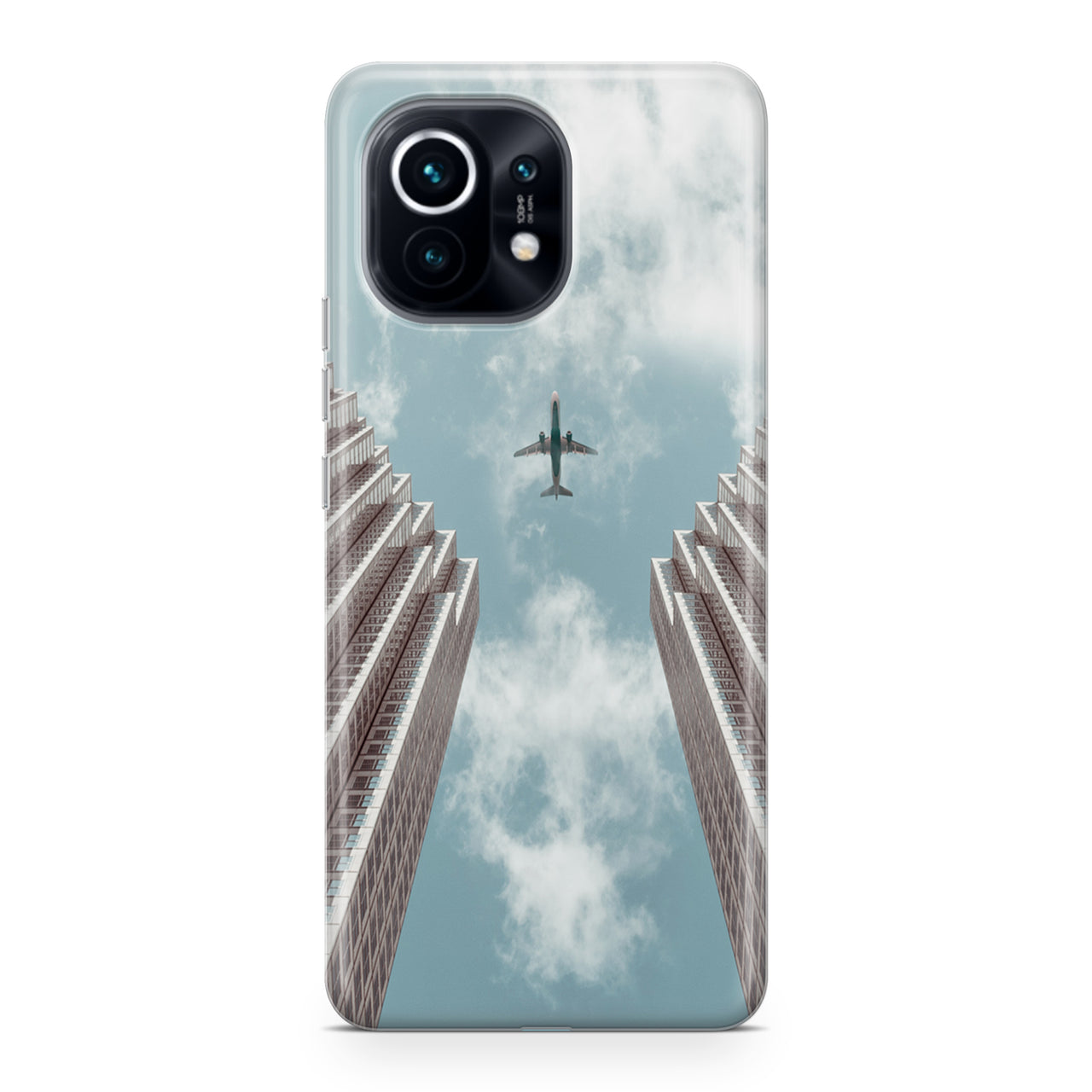 Airplane Flying over Big Buildings Designed Xiaomi Cases