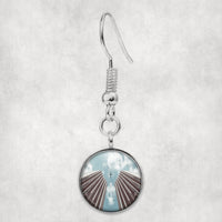 Thumbnail for Airplane Flying over Big Buildings Designed Earrings