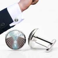 Thumbnail for Airplane Flying over Big Buildings Designed Cuff Links