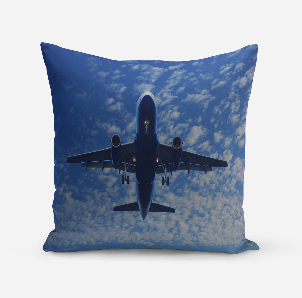 Airplane From Below Designed Pillows