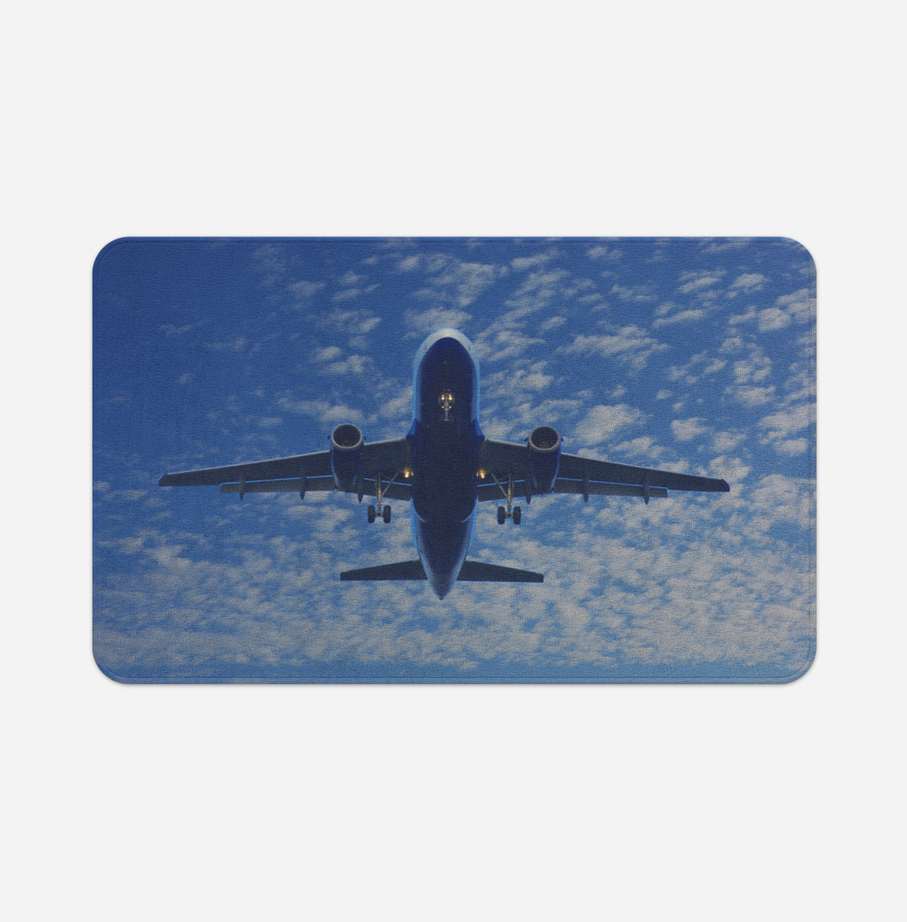 Airplane From Below Designed Bath Mats