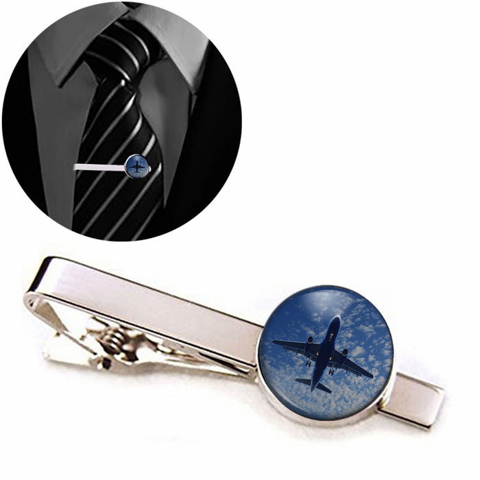 Airplane From Below Designed Tie Clips