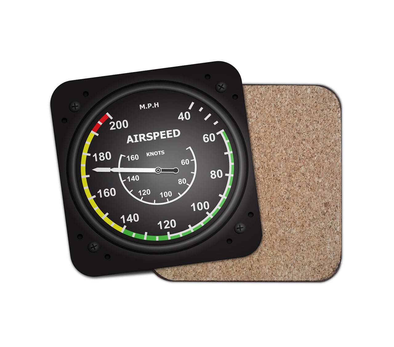 Airplane Instruments-Airspeed Designed Coasters