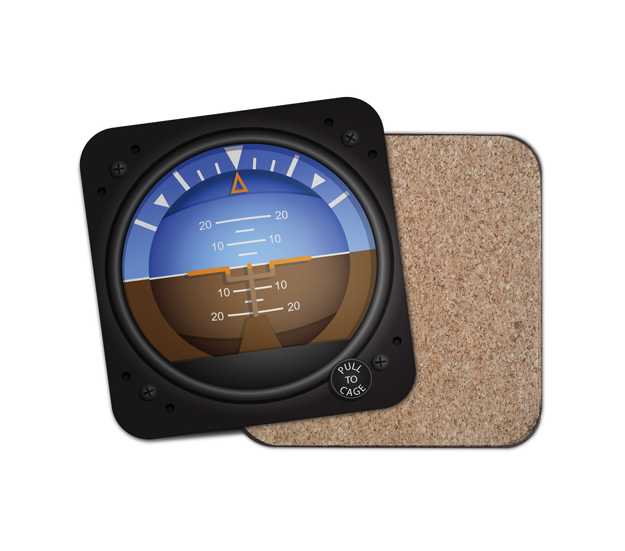 Airplane Instruments-Gyro Horizon Designed Coasters