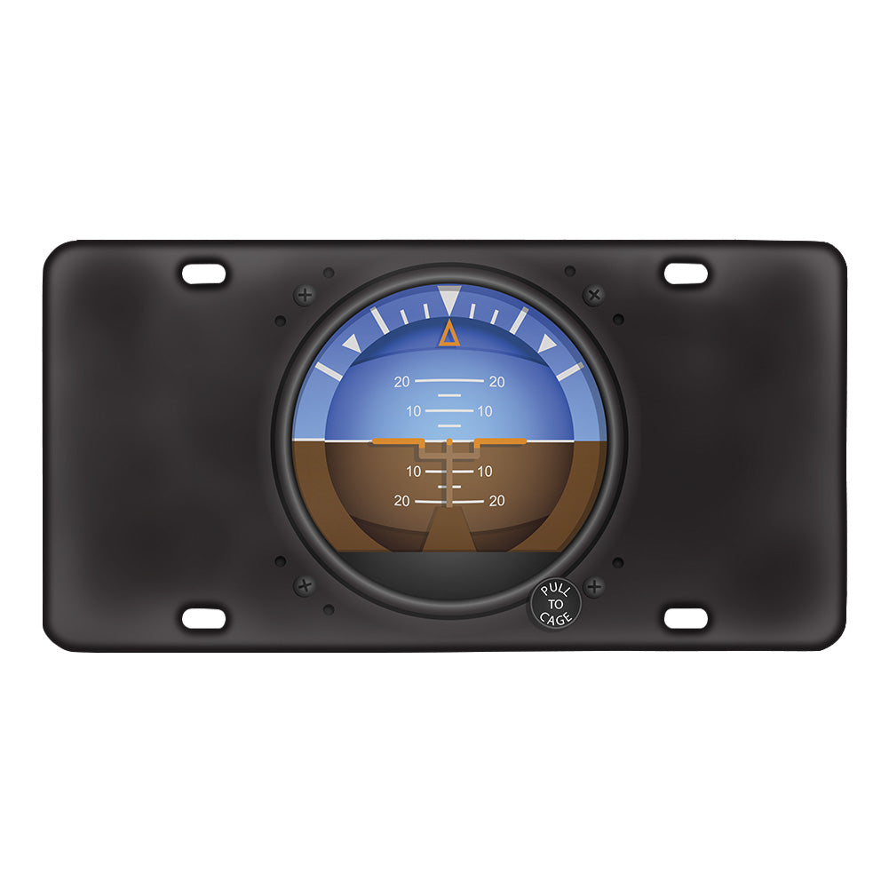 Airplane Instruments-Gyro Horizon Designed Metal (License) Plates