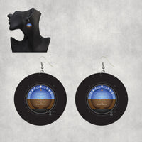 Thumbnail for Airplane Instruments-Gyro Horizon Designed Wooden Drop Earrings