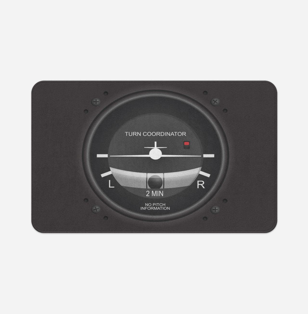 Airplane Instruments-Turn Coordinator Designed Bath Mats
