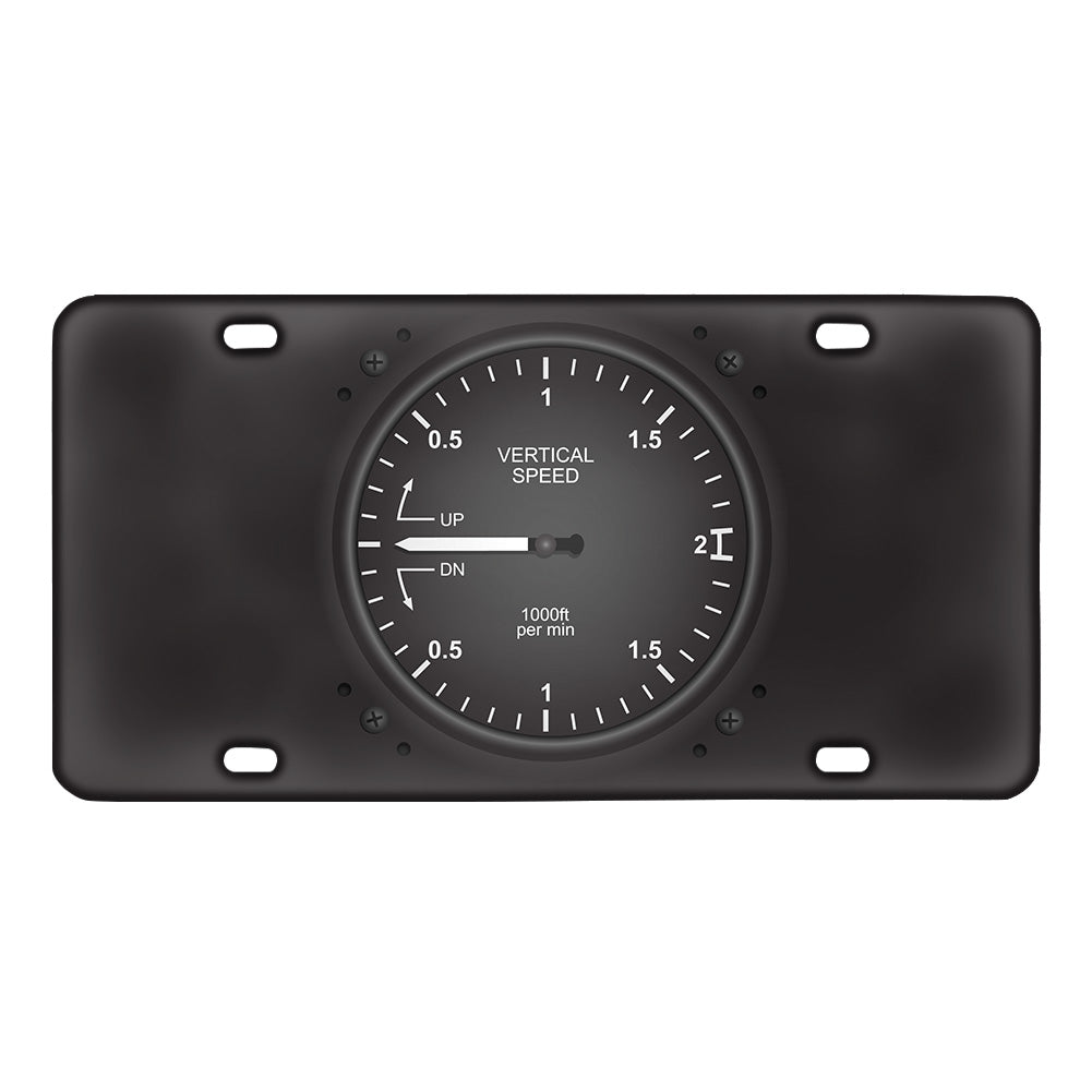 Airplane Instruments-Vertical Speed Designed Metal (License) Plates