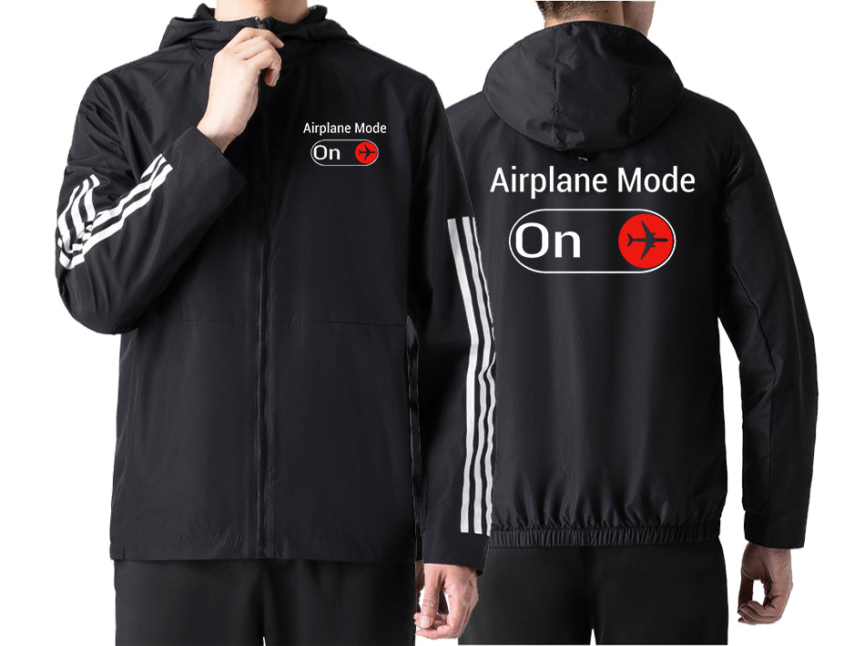 Airplane Mode On Designed Windbreaker Jackets