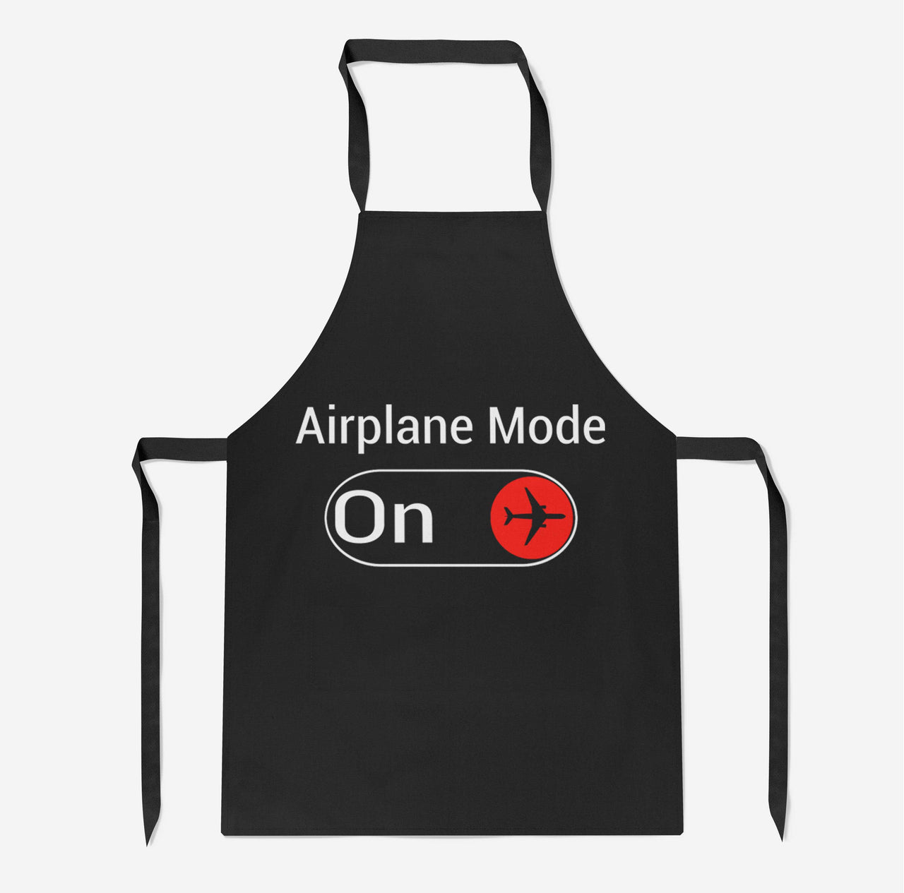 Airplane Mode On Designed Kitchen Aprons