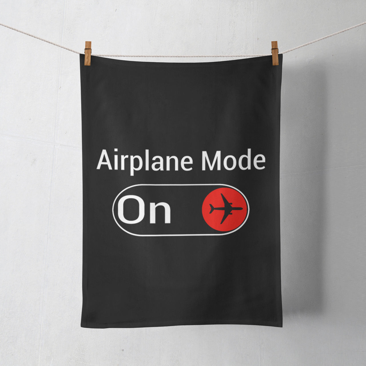 Airplane Mode On Designed Towels