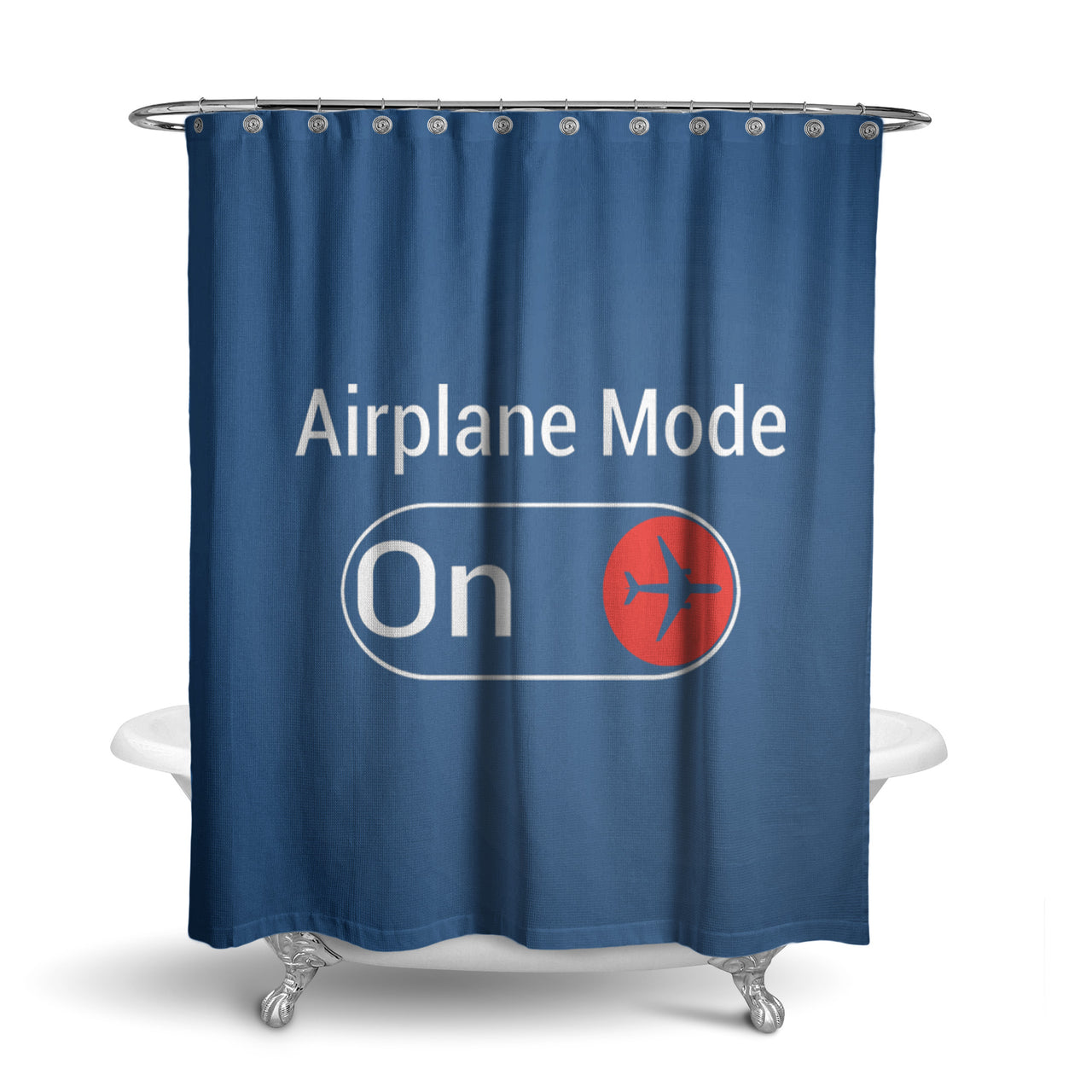 Airplane Mode On Designed Shower Curtains