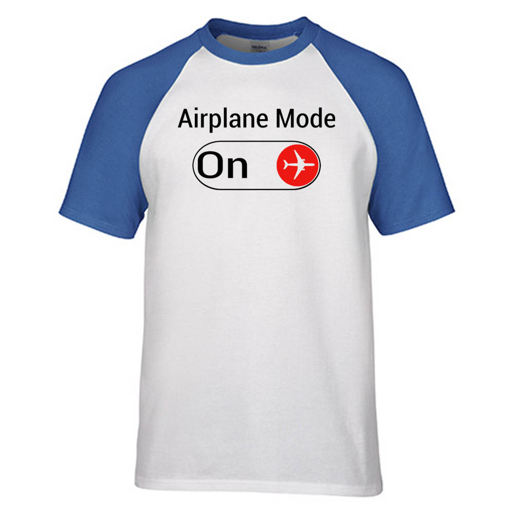 Airplane Mode On Designed Raglan T-Shirts