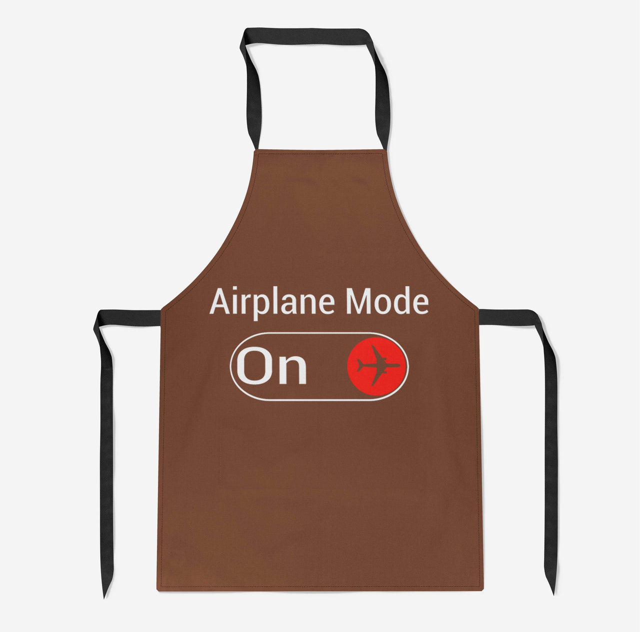 Airplane Mode On Designed Kitchen Aprons