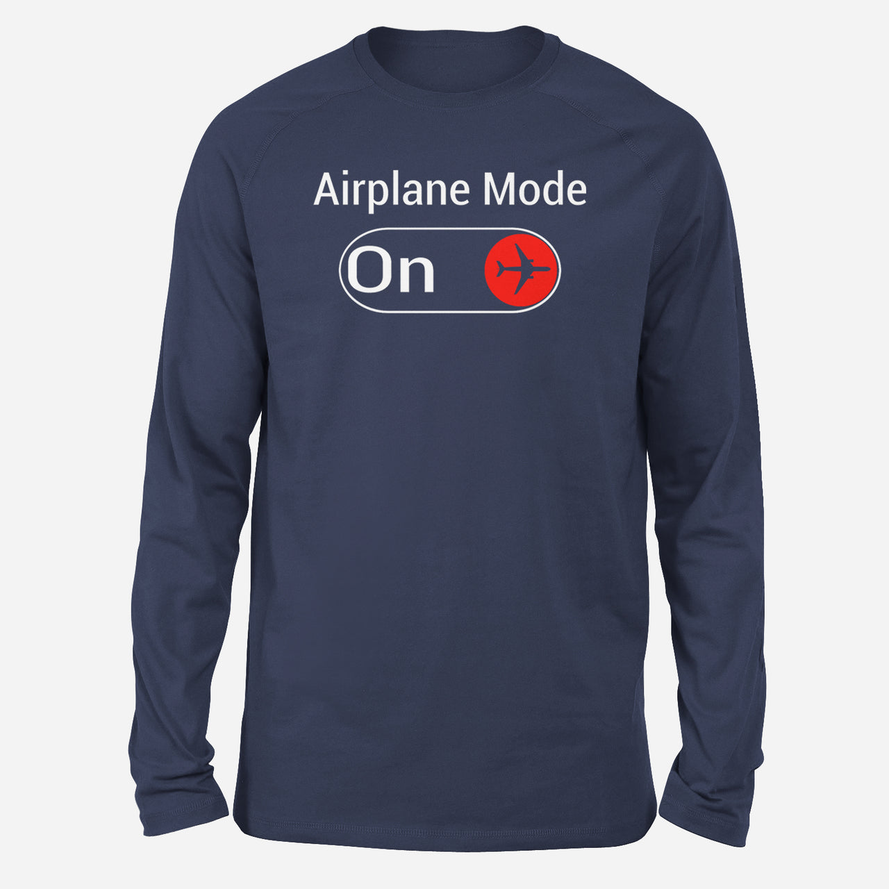 Airplane Mode On Designed Long-Sleeve T-Shirts