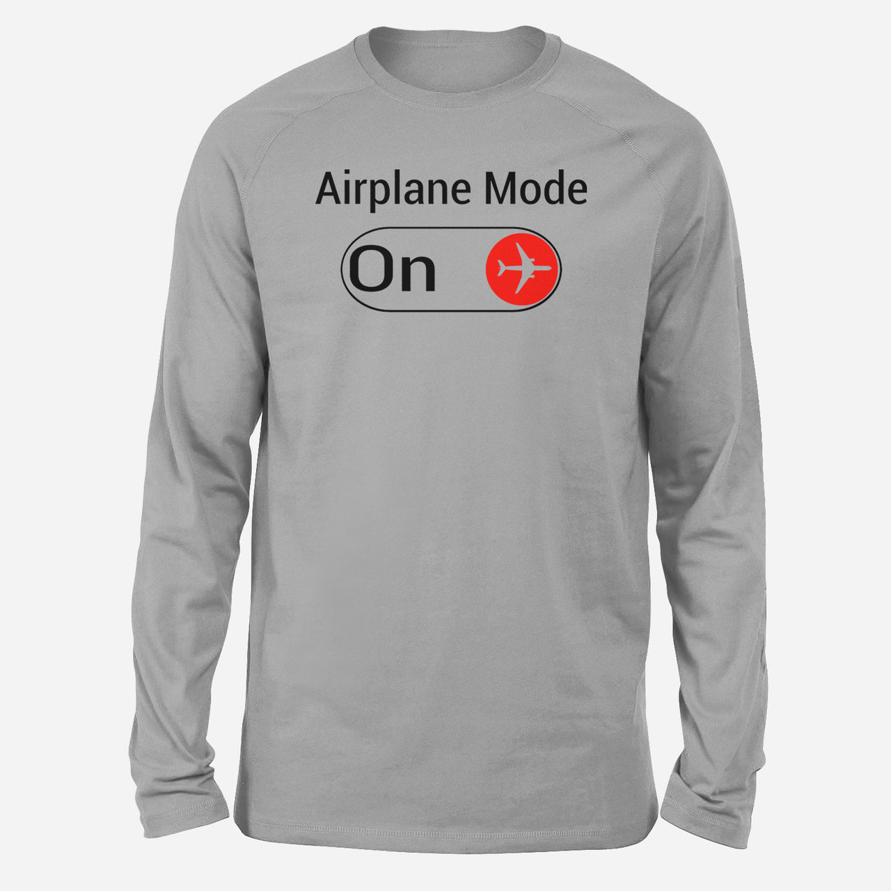 Airplane Mode On Designed Long-Sleeve T-Shirts