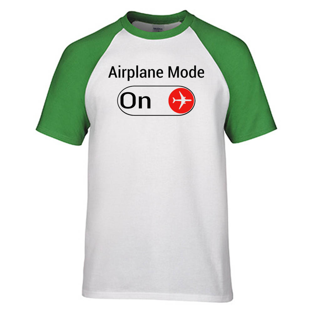 Airplane Mode On Designed Raglan T-Shirts