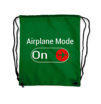 Thumbnail for Airplane Mode On Designed Drawstring Bags