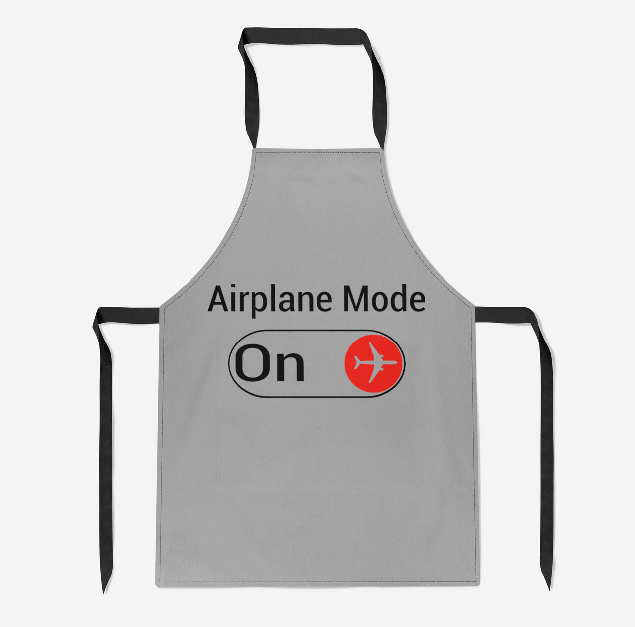 Airplane Mode On Designed Kitchen Aprons