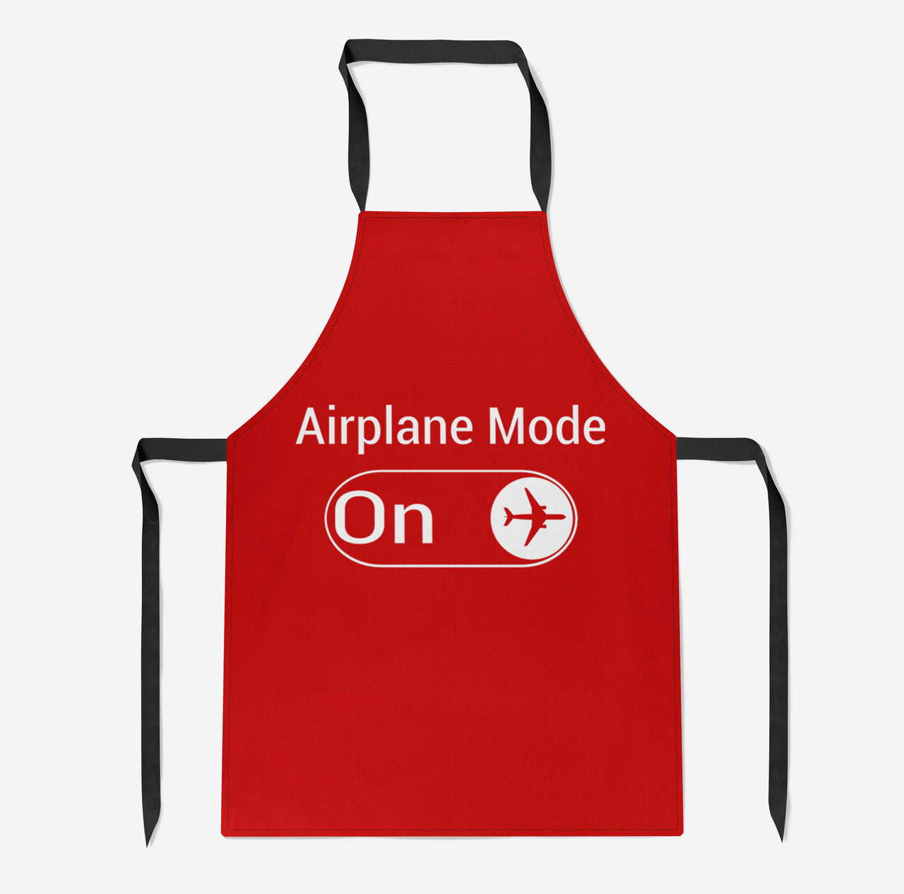 Airplane Mode On Designed Kitchen Aprons