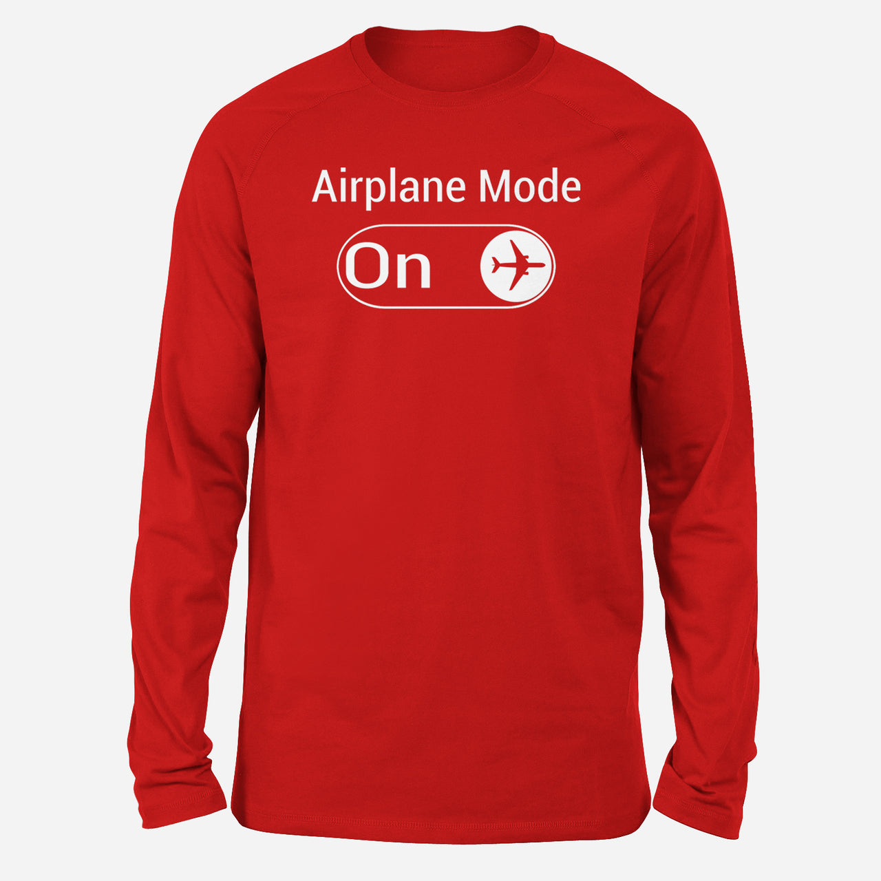 Airplane Mode On Designed Long-Sleeve T-Shirts