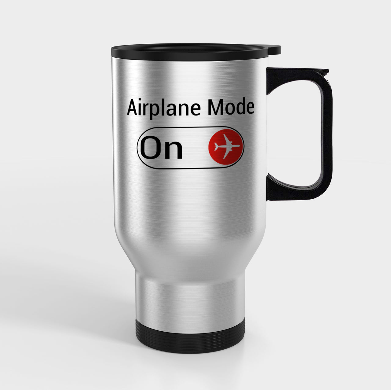 Airplane Mode On Designed Travel Mugs (With Holder)